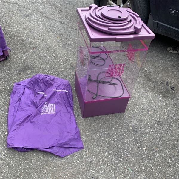 CLASSY WRAP GIFT IN A BALLOON BALLOON STUFFING MACHINE WORKING NEEDS STAR GASKET RETAIL $1100