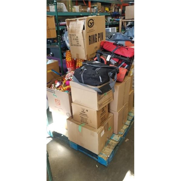 PALLET OF ASSORTED STORAGE LOCKER AND ESTATE ITEMS
