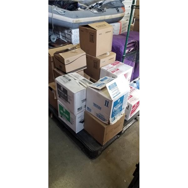 PALLET OF ASSORTED COMERCIAL CLEANING, DISINFECTING, AND JANITORIAL SUPPLY