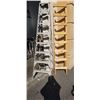 Image 1 : 8' ALUMINUM A FRAME LADDER AND 8' CUSTOM BUILT WOOD LADDER
