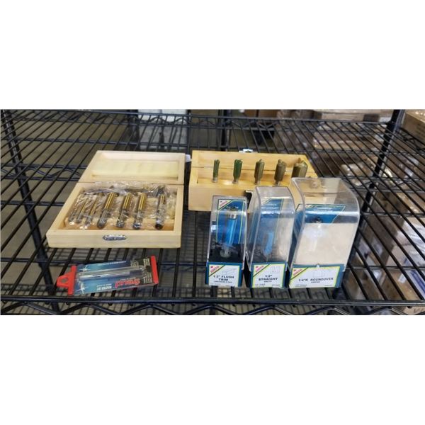 ASSORTED ROUTER BITS AND FORSTNER BIT SET