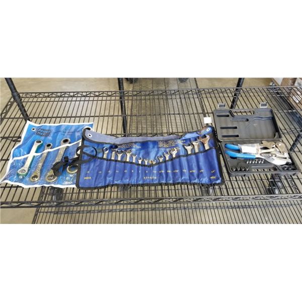 WRENCH SET AND RATCHETING WRENCHES WITH HEAVY DUTY PUNCH KIT