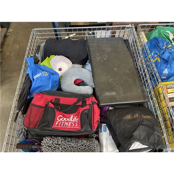 PALLET OF ASSORTED GOODS, CONTENTS OF REPOSESSSED VEHICLES, BIN NOT INCLUDED