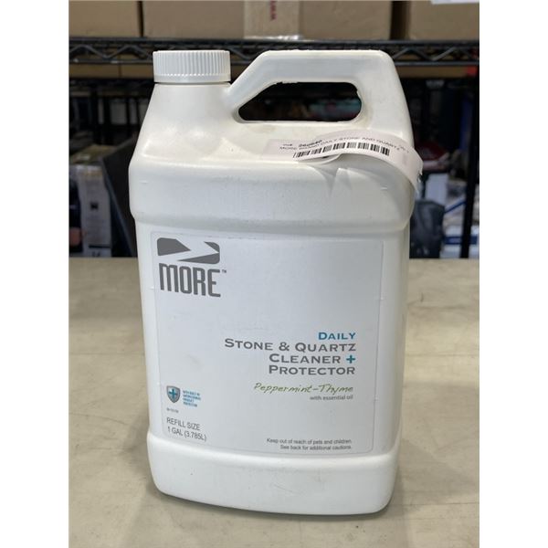 MORE BRAND DAILY STONE AND QUARTZ CLEANER AND PROTECTOR, 1 GAL REFILL SIZE