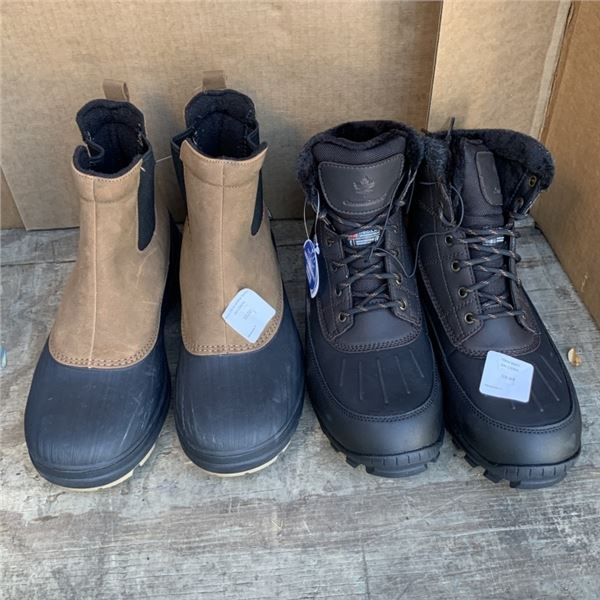 TWO NEW PAIRS OF SIZE 11 WATERPROOF BOOTS RETAIL $ $120+