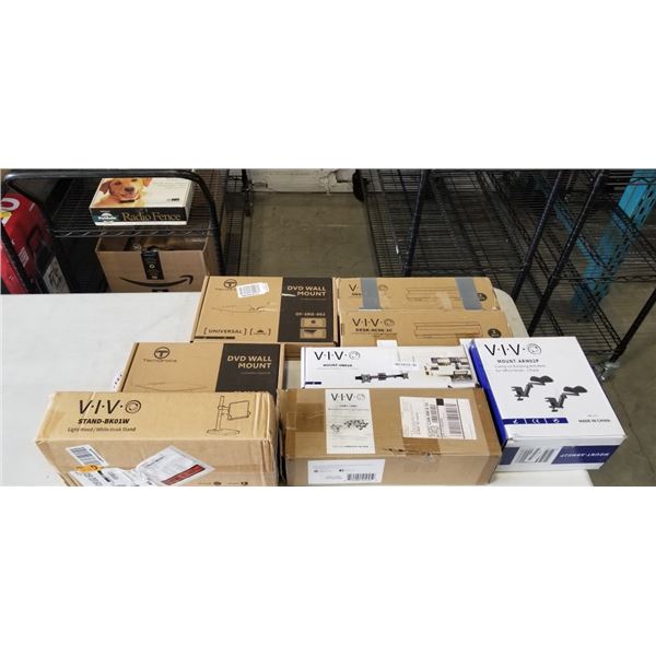 MOBILE CAMERA/LIGHT TRIPOD TROLLEY, LIGHT WOOD/WHITE BOOK STAND, SHELF KITS AND MORE