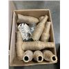 Image 3 : BOX OF DECORATIVE WRAP BOTTLES AND MORE