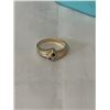 Image 3 : NATURAL BLUE SAPPHIRE (0.10CT) WITH CZ (0.16CT) RING, SIZE 6, $300.00. SAPPHIRE IS THE BIRTHSTONE FO