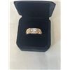 Image 1 : GOLD ON 925 STERLING SILVER W/ CZ STONES RING, MARKED S925, LIKE NEW, SIZE 9