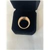 Image 2 : GOLD ON 925 STERLING SILVER W/ CZ STONES RING, MARKED S925, LIKE NEW, SIZE 9