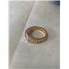Image 3 : GOLD ON 925 STERLING SILVER W/ CZ STONES RING, MARKED S925, LIKE NEW, SIZE 9