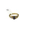 Image 1 : GOLD PLATED STERLING SILVER NATURAL TANZANITE (0.55CT) WITH NATURAL WHITE SAPPHIRE (0.05CT) RING, SI