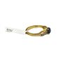 Image 2 : GOLD PLATED STERLING SILVER NATURAL TANZANITE (0.55CT) WITH NATURAL WHITE SAPPHIRE (0.05CT) RING, SI