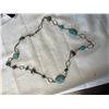 Image 2 : HUGE LENGTH SILVER TONE W/ TURQUOISE STONES NECKLACE