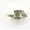 Image 1 : STERLING SILVER NATURAL GREEN AMETHYST (3CT) WITH CZ (0.06CT) RING, SIZE 8, W/A $400.00.