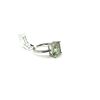 Image 3 : STERLING SILVER NATURAL GREEN AMETHYST (3CT) WITH CZ (0.06CT) RING, SIZE 8, W/A $400.00.