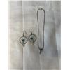 Image 1 : NATIVE AMERICAN SILVER NECKLACE AND DREAMCATCHERS WITH TURQUOISE EARRINGS