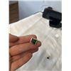 Image 2 : PAIR OF GOLF CUFFLINKS, WITH POSSIBLY GREEN AMMOLITE STONES, MARKED WITH HALLMARK
