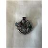 Image 1 : VINTAGE SCOTISH SILVER TONE BROOCHWITH STONES MARKED MIRACLE