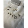 Image 2 : 6 PAIRS OF VINTAGE STERLING SILVER EARRINGS IN EATONS BOX