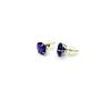 Image 2 : 14KT WHITE GOLD NATURAL AMETHYST EARRINGS,RETAIL $450.00. AMETHYST IS THE BIRTHSTONE FOR FEBRUARY.