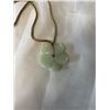 Image 2 : OLD HAND CARVED GREEN JADE PENDANT WITH CORD NECKLACE