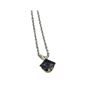 Image 1 : 14KT WHITE GOLD NATURAL IOLITE PENDANT WITH STERLING SILVER CHAIN, RETAIL $350.00.