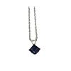 Image 3 : 14KT WHITE GOLD NATURAL IOLITE PENDANT WITH STERLING SILVER CHAIN, RETAIL $350.00.