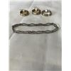 Image 1 : STAINLESS STEEL BRACELET AND 3 RING BANDS