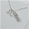 Image 3 : STERLING SILVER NATURAL DIAMOND (0.04CT) DREAM, STAR AND CRESENT MOON PENDANT WITH STERLING SILVER C