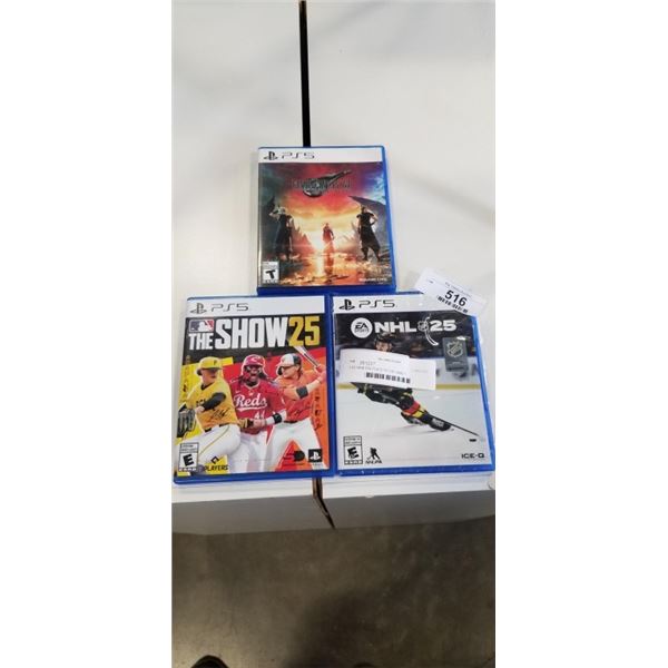3 AS NEW PS5 PLAYSTATION GAMES