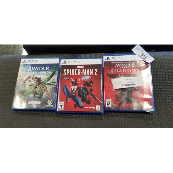 3 AS NEW PS5 PLAYSTATION GAMES