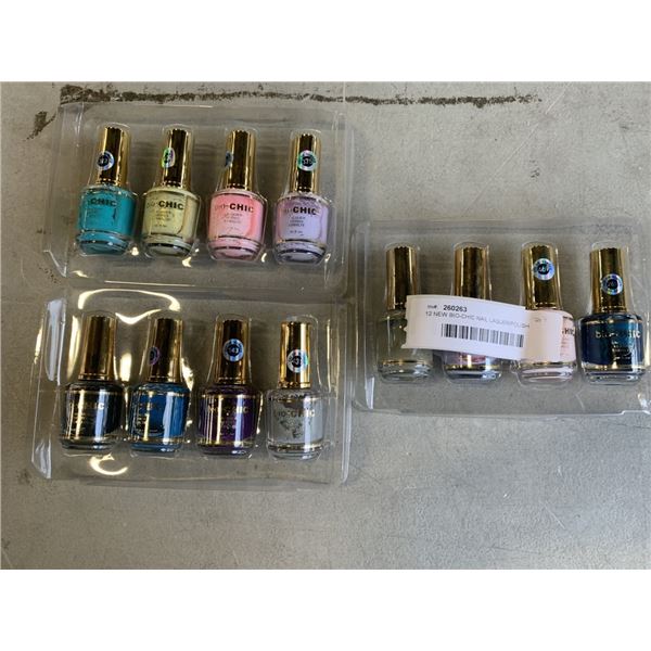 12 NEW BIO-CHIC NAIL LAQUER/POLISH