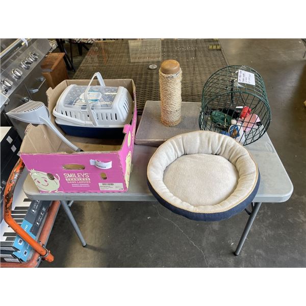 CAT SCRATCH POST, CAGE, BED AND MORE
