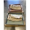 Image 1 : 2 NEW 15" X 12" HANDMADE LEATHER TRAYS