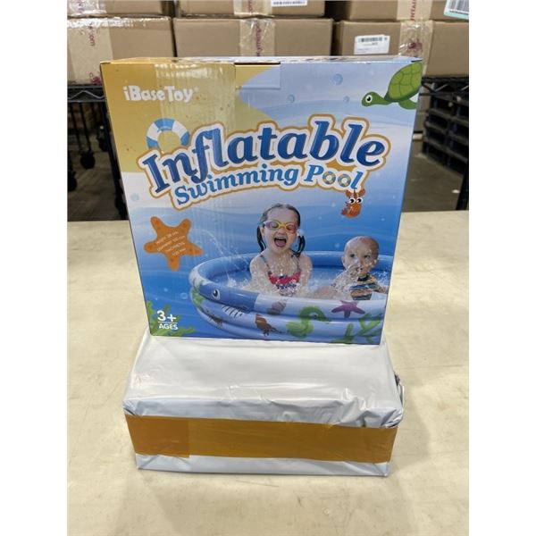 2 NEW INFLATABLE SWIMMING POOLS, 4' DIAMETER X 1' TALL