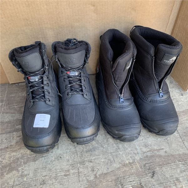 TWO PAIRS OF NEW SIZE 9 WATERPROOF BOOTS CANADIANA AND OZARK TRAIL RETAIL $120+