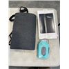 Image 1 : LOGITECH M100 WIRED MOUSE, SAMSUNG GALAXY TAB S8 BOOK COVER AND BACK SUPPORT FOR OFFICE CHAIR