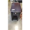 Image 2 : OAK WINE RACK AND ONE DRAWER SIDE TABLE
