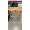 Image 3 : OAK WINE RACK AND ONE DRAWER SIDE TABLE