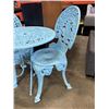 Image 2 : PAINTED CAST IRON CONVERSATION PATIO SET