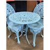 Image 3 : PAINTED CAST IRON CONVERSATION PATIO SET