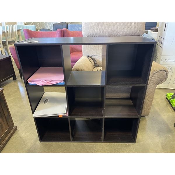 IKEA CUBBY SHELF WITH STORAGE BASKETS