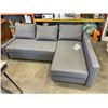 Image 1 : DARK GREY SECTIONAL SOFA WITH STORAGE