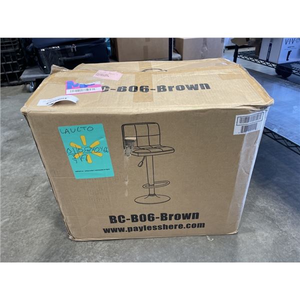 2 NEW ADJUSTABLE SWIVEL BARSTOOLS IN BOX