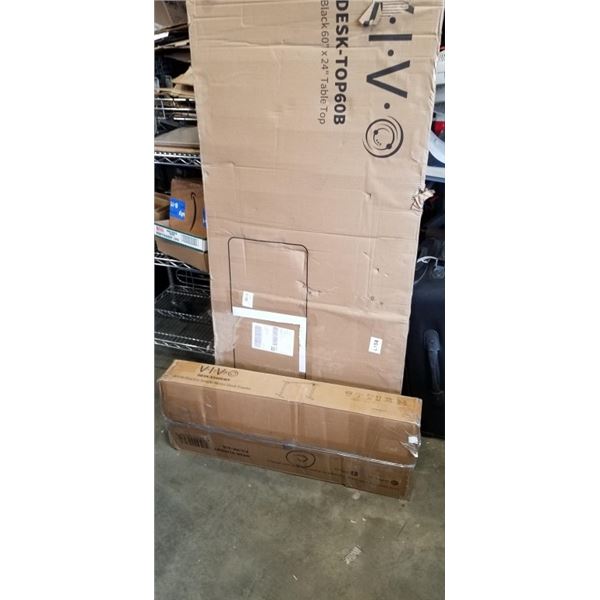 VIVO BLACK 60' X 24' ELECTRIC SIT TO STAND DESK WITH WHITE SINGLE MOTOR ELECTIC FRAME