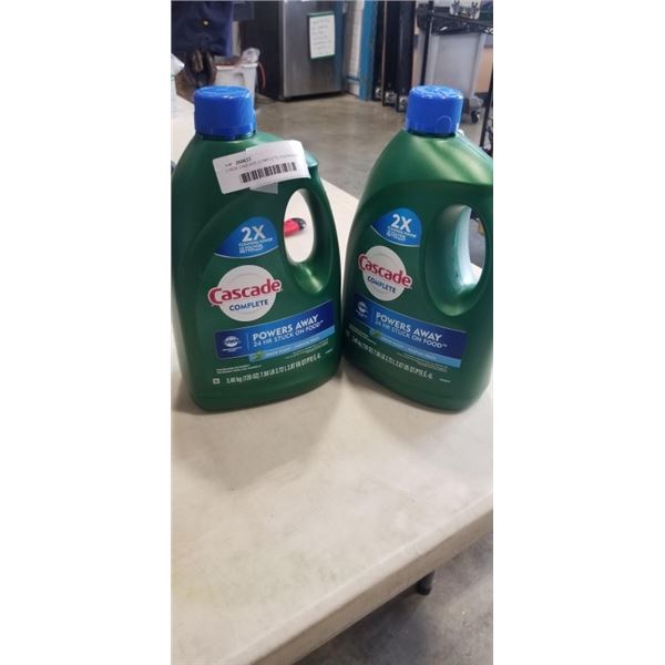 2 NEW CASCADE COMPLETE DISHWASHER DETERGENT, FRESH SCENT, 3.4KG EACH