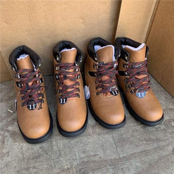 TWO NEW PAIRS OF SIZE 11 3M WATERPROOF THINSULATE BOOTS RETAIL 120+