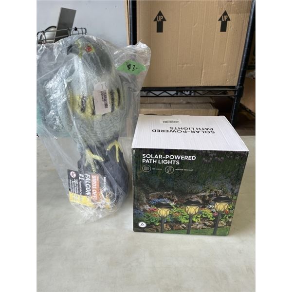 LANDSCAPE LIGHTING 6 PACK AND FALCON DECOY