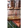 Image 2 : SET OF FOUR GLASS CANISTER SET WITH RACK